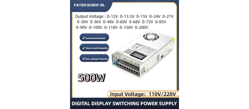 AC - DC converter 220V / 230V -> 0-200V 500W